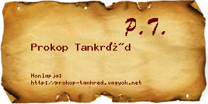 Prokop Tankréd névjegykártya